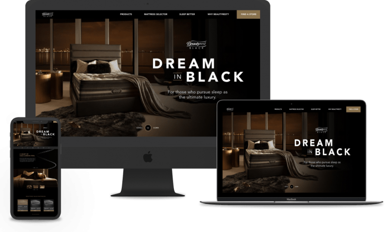 Beautyrest website mock ups