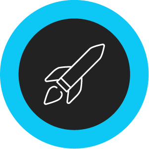 Icon of a rocket