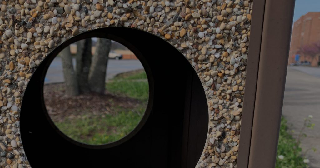 Abstract image - view of tree through holes