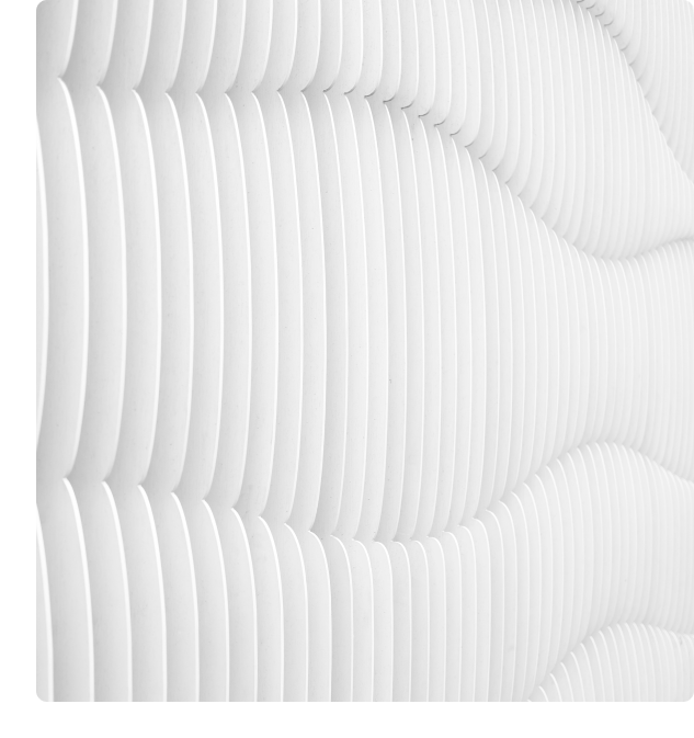 Group-1486 Abstract image of a white and gray structure with various 3D elements that appears to bend in certain sections.