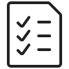 Black icon of a checklist 
