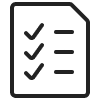 Black icon of a checklist