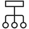 Black icon of a diagram