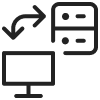 Black icon of a computer monitor